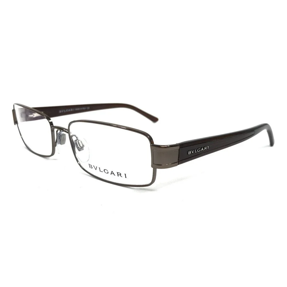 Bvlgari Eyeglasses Frames 189 138 Titanium Brown Rectangle Wire Rim 54-17-135